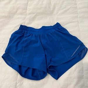 Lululemon Hotty hot shorts low rise size 4… 4 inch…blue